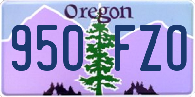 OR license plate 950FZO