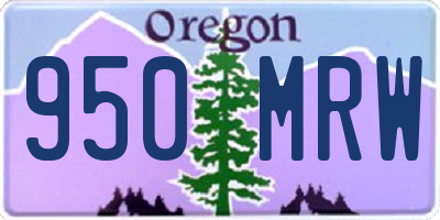 OR license plate 950MRW