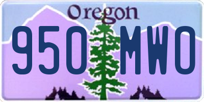 OR license plate 950MWO
