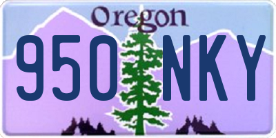 OR license plate 950NKY