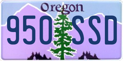 OR license plate 950SSD