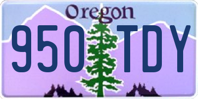 OR license plate 950TDY