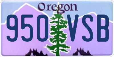 OR license plate 950VSB