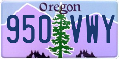 OR license plate 950VWY