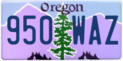 OR license plate 950WAZ