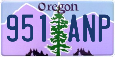 OR license plate 951ANP