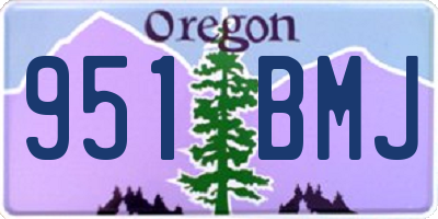 OR license plate 951BMJ