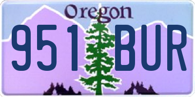 OR license plate 951BUR