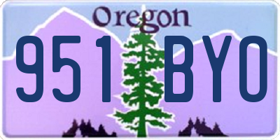 OR license plate 951BYO
