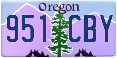 OR license plate 951CBY