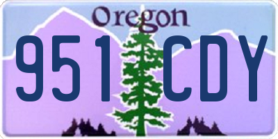 OR license plate 951CDY