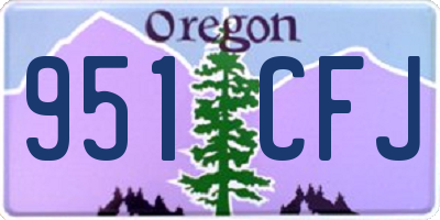 OR license plate 951CFJ