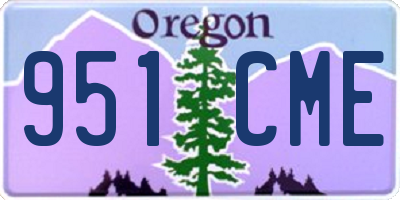 OR license plate 951CME
