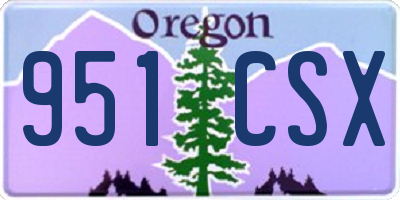 OR license plate 951CSX