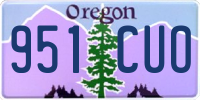 OR license plate 951CUO