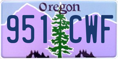 OR license plate 951CWF