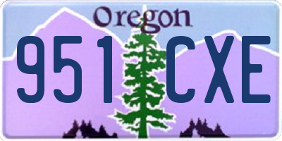 OR license plate 951CXE