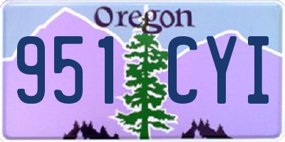 OR license plate 951CYI