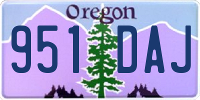 OR license plate 951DAJ