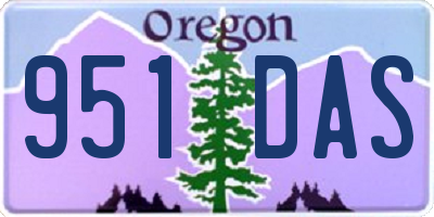 OR license plate 951DAS