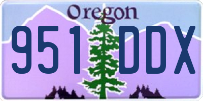 OR license plate 951DDX