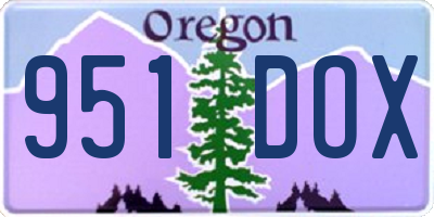 OR license plate 951DOX
