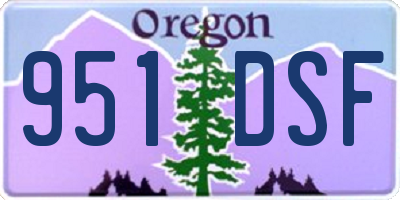 OR license plate 951DSF