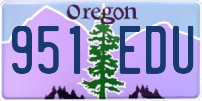 OR license plate 951EDU