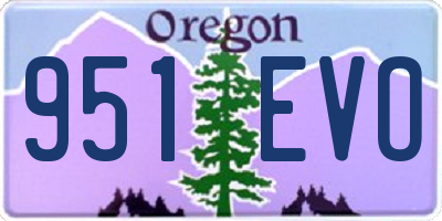 OR license plate 951EVO