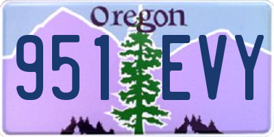 OR license plate 951EVY