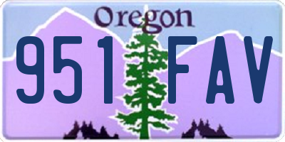OR license plate 951FAV