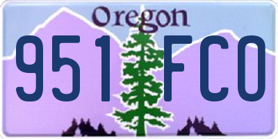 OR license plate 951FCO