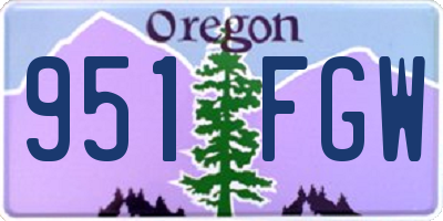 OR license plate 951FGW