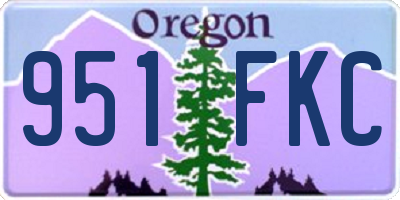 OR license plate 951FKC