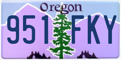OR license plate 951FKY