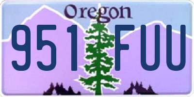 OR license plate 951FUU