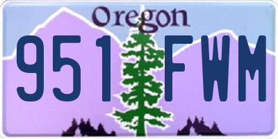 OR license plate 951FWM