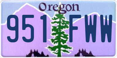 OR license plate 951FWW