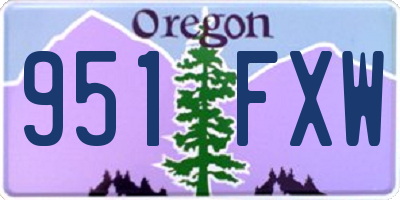 OR license plate 951FXW