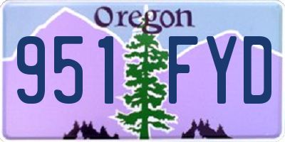 OR license plate 951FYD