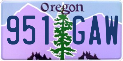 OR license plate 951GAW