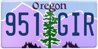 OR license plate 951GIR