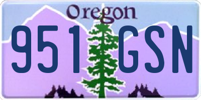 OR license plate 951GSN