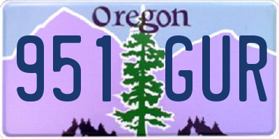 OR license plate 951GUR
