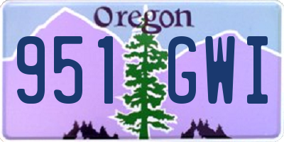 OR license plate 951GWI