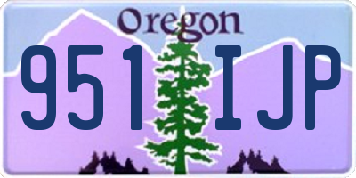 OR license plate 951IJP