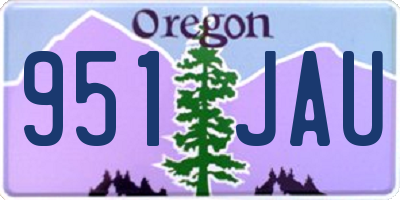 OR license plate 951JAU
