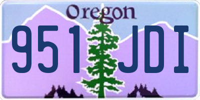 OR license plate 951JDI
