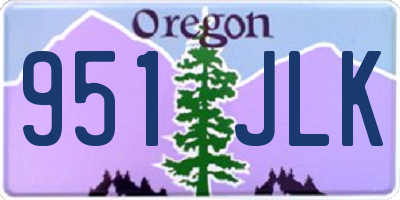 OR license plate 951JLK
