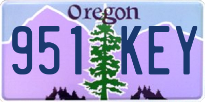 OR license plate 951KEY